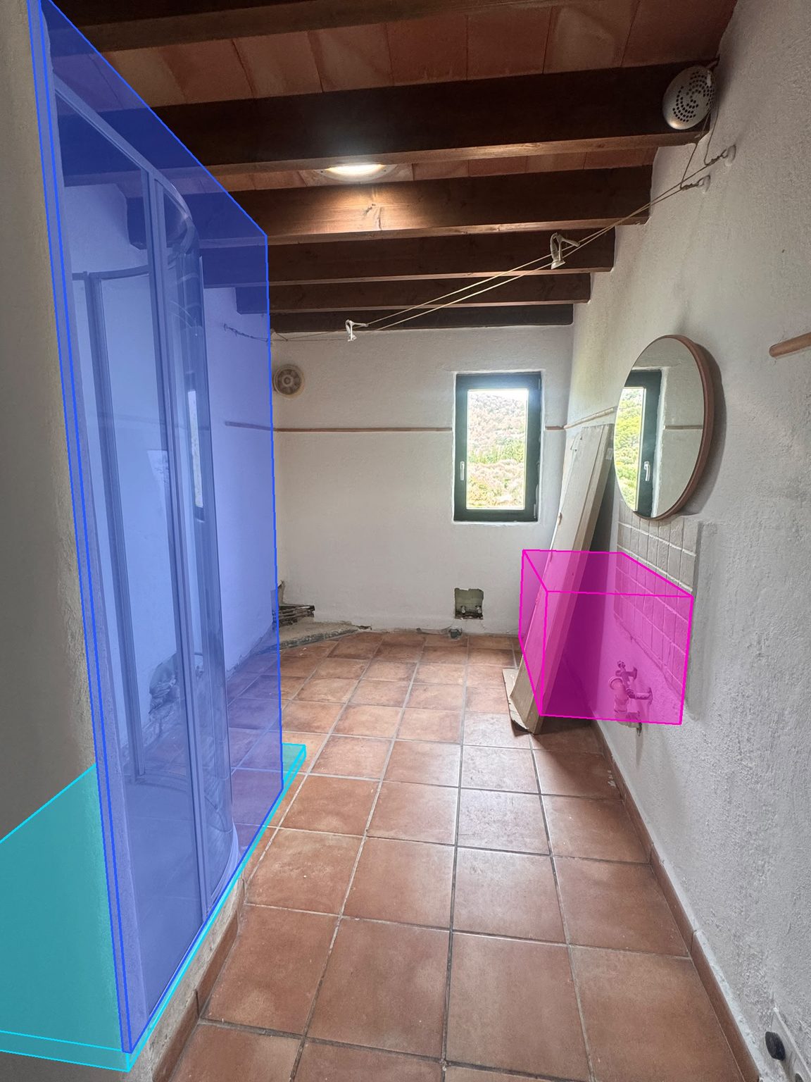 Opción A dibujada sobre la foto